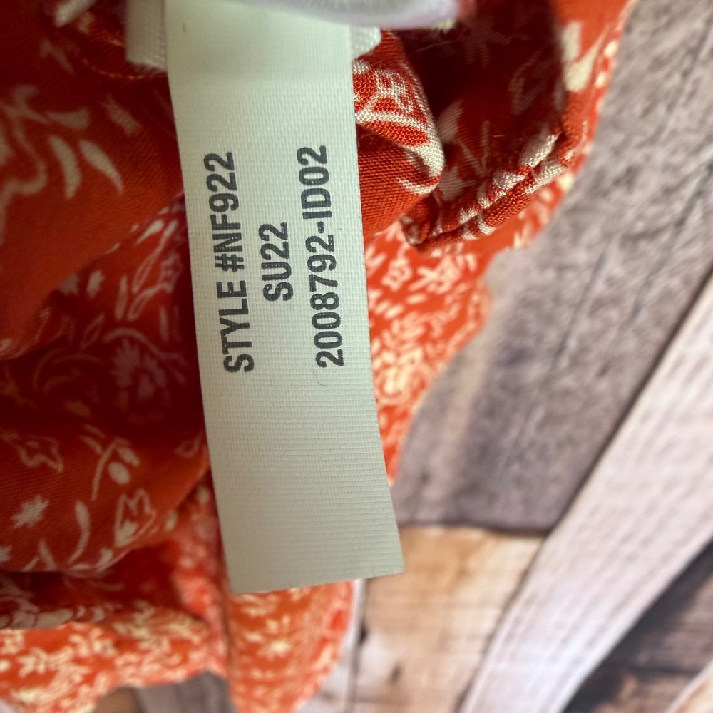 Madewell Orange Floral Midi Dress - Picture 7 of 9